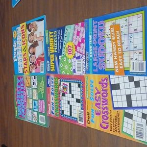 6 Puzzle Book Bundle Celebrity Variety Crossword Sudoku